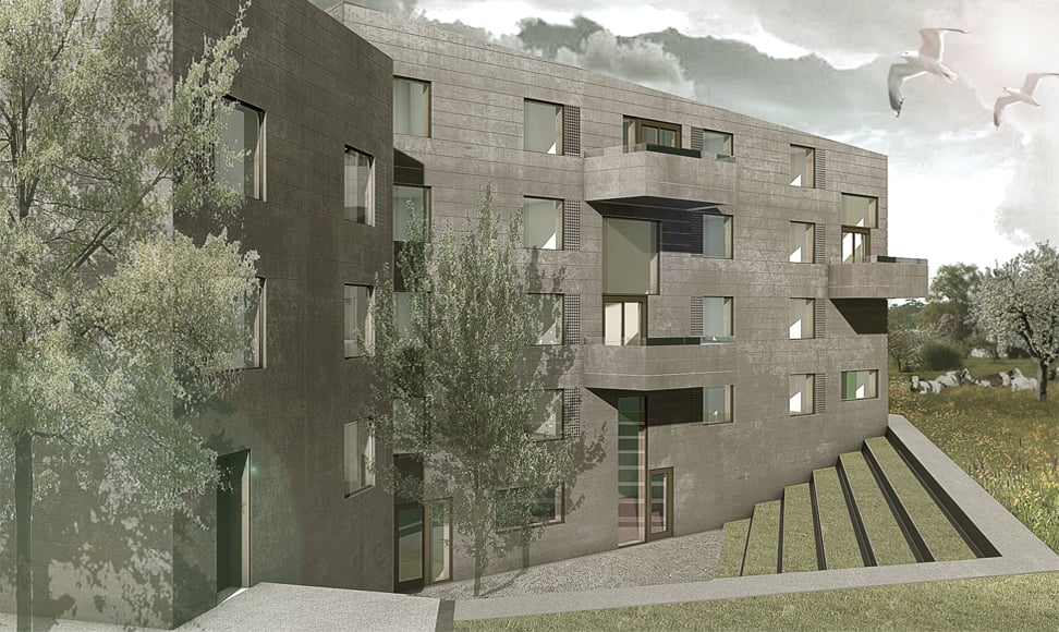 Brüggli Wohnhaus für Lernende, Romanshorn, Visualsierung by MANTEL Architects